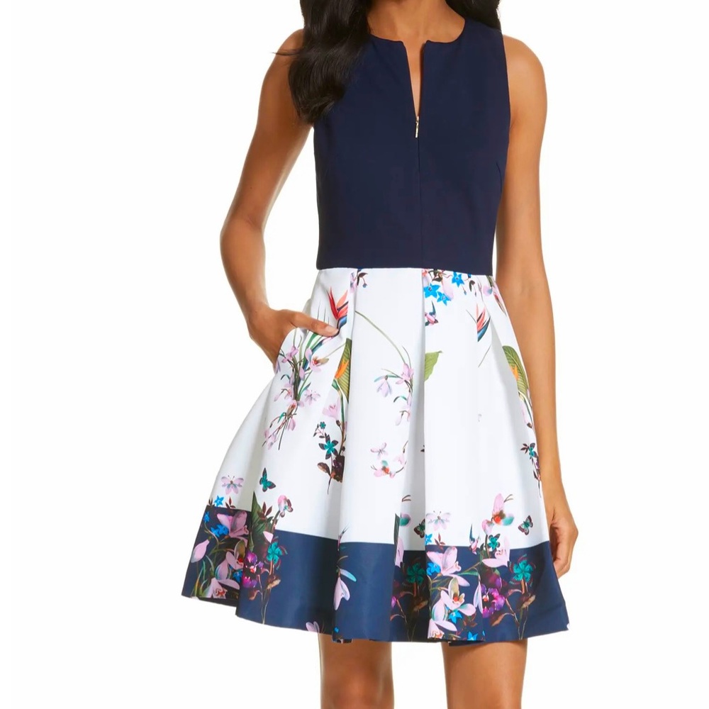 NWOT Ted Baker London Petali Tropical Oasis Print Dress